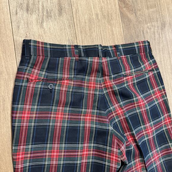 Vintage 70s Pants Men 37 x 30 plaid‎ golf disco hippie trouser unisex women - Picture 3 of 11